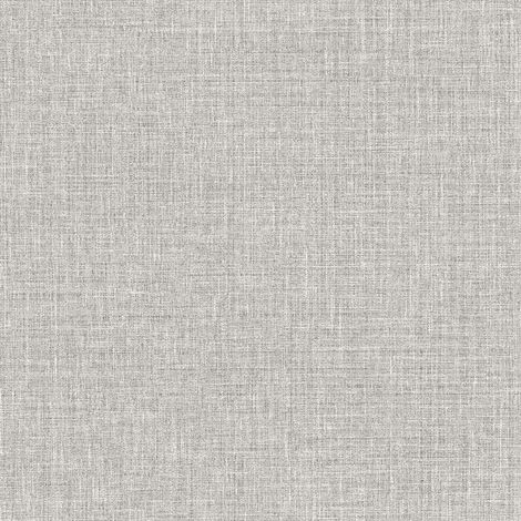 Grey Linen Effect Wallpaper Textured Heavy Weight Vinyl Paste The Wall (1/4)