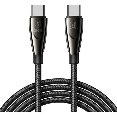 Usb C Zu Usb C Kabel 240 W 1 2 M Schwarz