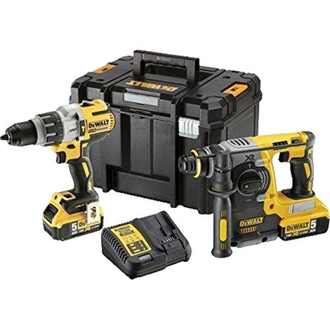 DeWalt DCK229P2T trapano avvitatore e martello perforatore giallo (1/3)