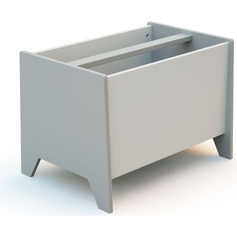 AT4 - Coffre à jouets et rangment en bois Gris et Blanc (1/2)