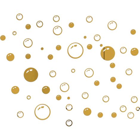 Autocollants Miroir - Cercles En Acrylique - Décor Mural Salon Chambre - Lot De 58 Pièces (1/5)