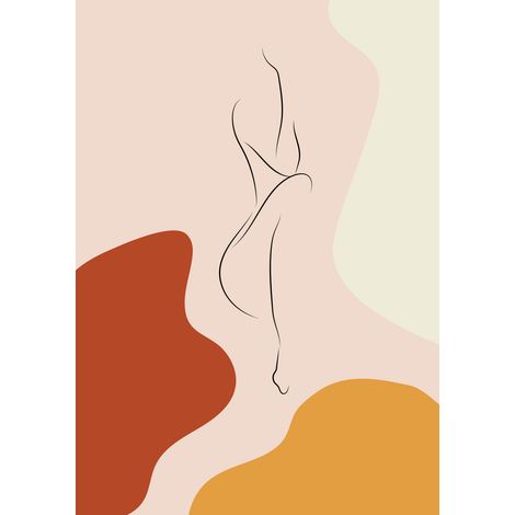 Papier peint panoramique - Femme Boho - 180 cm x 255 cm (1/2)