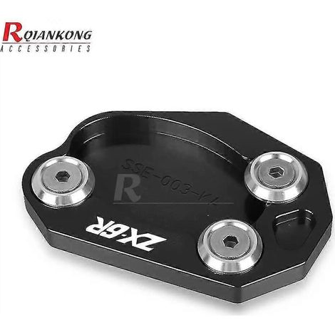 Seitenständer für Motorräder, vergrößert, passend für Kawasaki ZX-6R, ZX-10R, ZX6R, ZX636 (2009–2023), Ninja ZX10R (2008–2023), J300 (2011–2023) – ZX6R Logo19