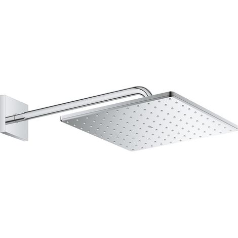 Grohe Rainshower Mono Cube - Soffione doccia 310 Mono Cube 9,5 l/min, 1 getto, braccio doccia 42 cm, cromato 26564000