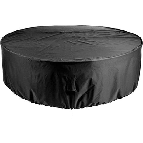 Bâche de piscine ronde pliable, tissu Oxford 420D, imperméable, coupe-vent, résistante aux UV, pour piscine, spa, noir (1/5)