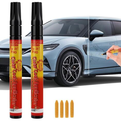 2 Pièce Stylo Efface Rayures, Modèle Crayon Rayure Universel, Stylo Anti Rayure Voiture Peinture, Car Scratch Remover Polish Carrosserie Voiture, Réparez Facilement Petites