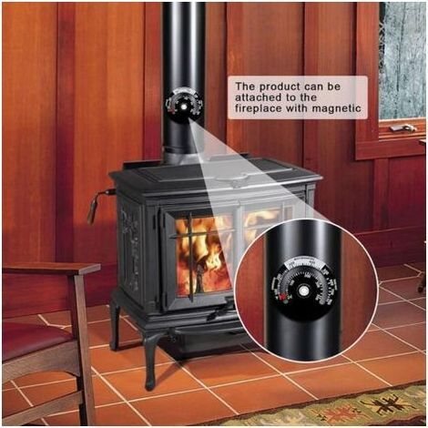 Thermomètre de Poêle Magnétique Thermomètre pour Poêle à Bois Jauge de Thermomètre pour Tuyau de Poêle à Feu pour Tuyau de Cheminée en Bois Indicateur de Température du Four (1/4)