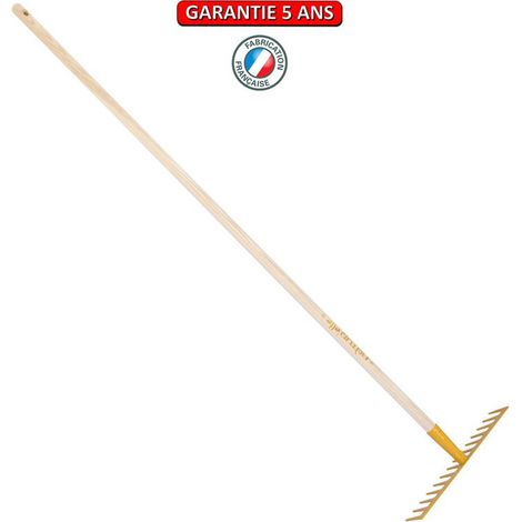 Geschweißter Rechen mit 14 geraden Zinken und 150 cm langem Stiel - Honig OUTILS PERRIN