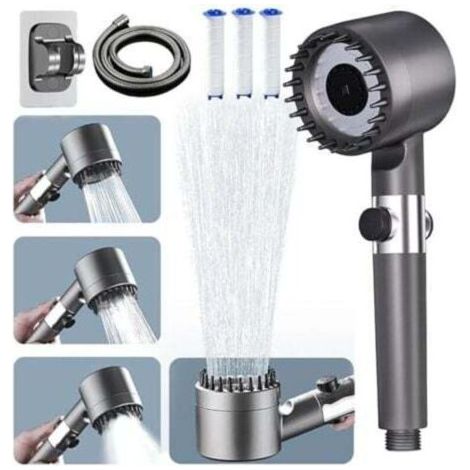 BARKBUSTERS Pommeau de Douche Haute Pression, Pommeau de Douche Economie Deau avec Tuyau Douche 1.5M et Support de Douche (1/3)