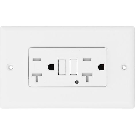 Prise GFCI LD-3008B certifiée ETL, plaque murale décorative en ABS, réceptacle intelligent 125V CA (1/5)