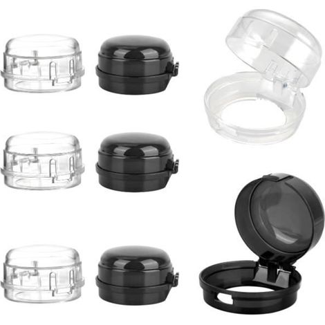 Lot de 8 couvercles de sécurité pour bouton de cuisinière à gaz, protection pour interrupteur de plaque de cuisson, sécurité enfant (1/4)