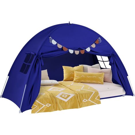 Faltbares Himmelbett-Zelt für Kinder (Einzelbett) mit 2 Fenstern (1/5)