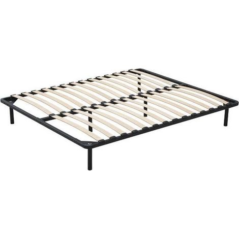 Sommier ‡ lattes double - Alta - 140 x 190 cm - 28 lattes - Pieds offerts