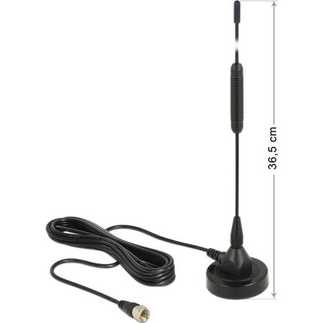 DeLOCK Delock 12412 - 0.174 - 0.24 GHz - 50 Ohm - Antenne omni-directionnelle - Type F - 2,0:1 - 2 m