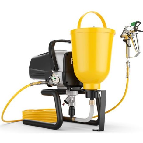 Wagner – Pistolet à peinture PowerPainter 90 Extra – Technologie HEA pour pulvérisation efficace – Aspiration directe – Tuyau 15m pour grands espaces
