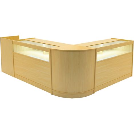 Luna LED Shop Counter Set CM60, TB60 & 2 x B1200 - Maple