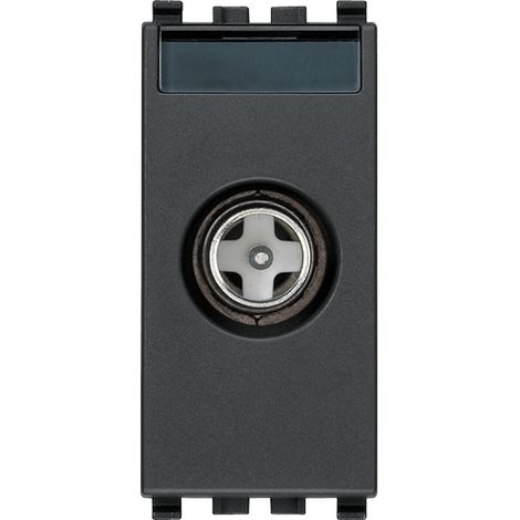 Presa Vimar Eikon TV-RD-SAT diretta 1dB maschio grigio 20300.01