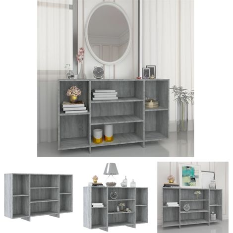 The Living Store - Sideboard Grau Sonoma 120x30x75 cm Holzwerkstoff (1/5)