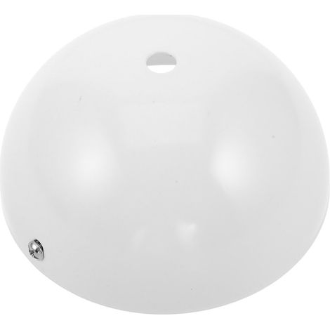 Rosace de Plafond Semi-circulaire 12Cm Blanc, Plaque de Fixation en Métal, Support Suspendre, Kit pour Plafonnier Salon Chambre Salle à Manger, Incluant Vis D'installation (1/5)