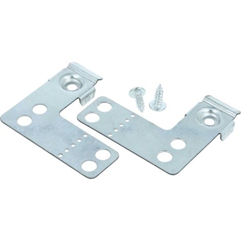 vhbw 2x Befestigungswinkel kompatibel mit Siemens Geschirrspüler - Befestigungssatz für Spülmaschinen 8,1 x 6,1 x 0,8 cm