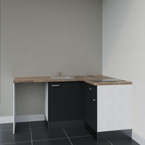 Kitchenette d'angle KA01L-PT avec plan de travail et évier