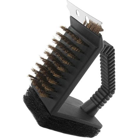 3-in-1 BBQ Brush, Brush and Scraper, Copper Cleaning Tool, Scratch-Free Cleaning - AquaForge (1/3)