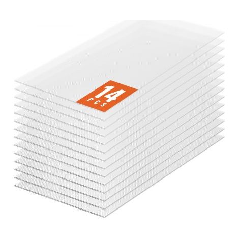 14er-Set Gewächshausplatten aus Polycarbonat, 1210 x 605 x 4 mm Stegplatten, wasserdichte UV-geschützte gewellte Hohlkammerplatten, schlagfeste, transparente Dachplatten für Gewächshaus/Garten (1/5)