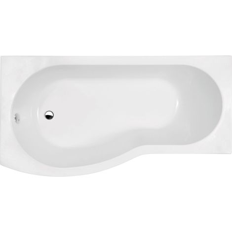 1700 B shaped shower bath L/H