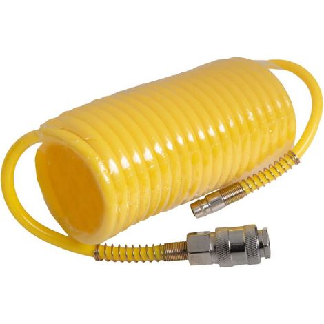 Tuyau spiralé pour compresseur 5 m 6 x 8 mm Raccord universel Air comprimé (1/5)