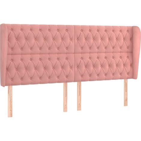 Maison Exclusive - Testiera ad Orecchio Rosa 203x23x118/128 cm in Velluto