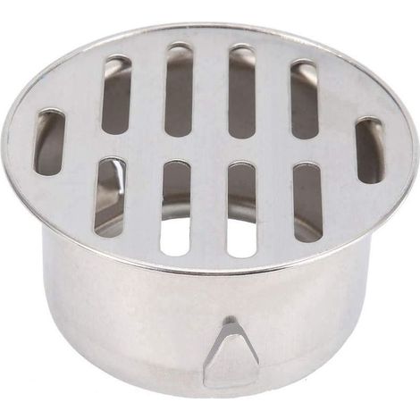 (75 Bouche Plate)Siphon de Sol en Acier Inoxydable, Couvercle de Grille Rond Anti Blocage Rond, Crépines de Vidange de Balcon pour Salle de Bain, Cuisine, Salle de Bain (1/5)