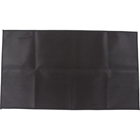 Tapis de protection ignifuge pour barbecue, noir, résistant à la chaleur - Idéal terrasse jardin