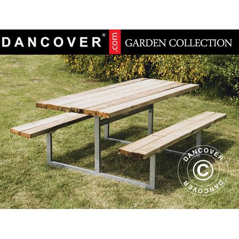 Picknicktisch, 1,4x1,75x0,75m, Holz - Dancover