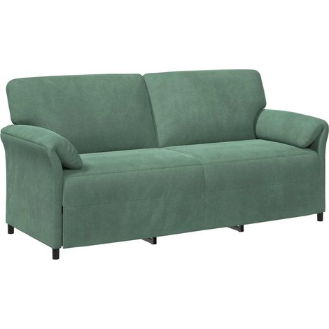Sofá de 3 plazas Verde Mar 198 x 83 x 95 cm Terciopelo vidaXL (1/5)
