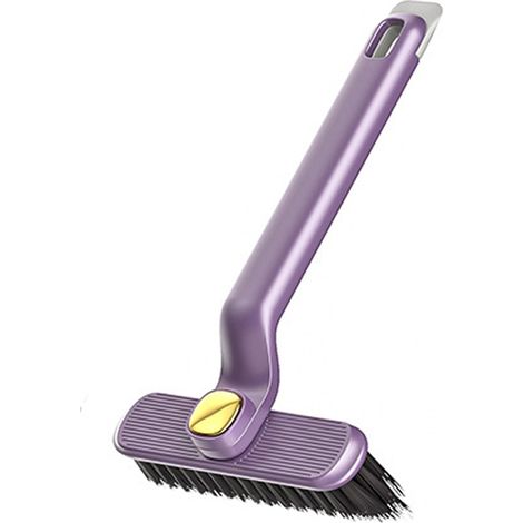 Brosse Rotative pour Crevasses et Interstices , Poils Durs, Manche Antidérapant, Brosse de Nettoyage Multifonction pour Salle de Bain Cuisine (1/5)
