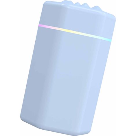 Petit humidificateur USB grande capacité, brumisation efficace, fonctionnement silencieux, portable, idéal pour les voyages, le bureau et la voiture (bleu).