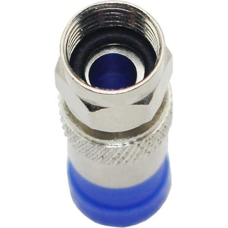 Connecteur RG6 - Compression Coaxial - Étanche - Pour Câble RG6 - 24 Pièces (1/5)