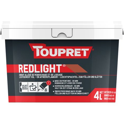 Leichter Füll- und Glättspachtel Toupret Bat Redlight 4l - Toupret