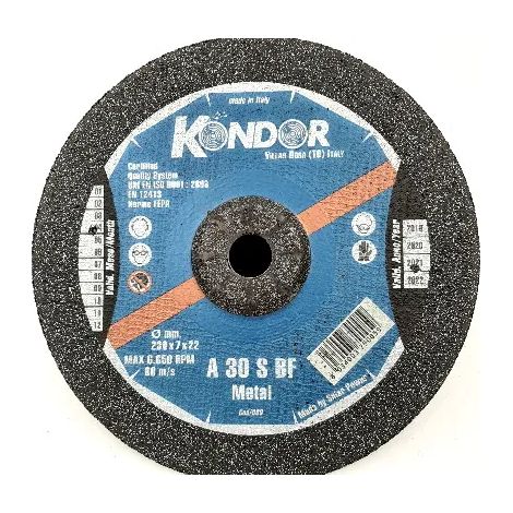 DISCO ABRASIVO KONDOR PER FERRO D.230X7X22 mm