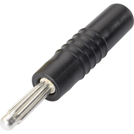 Schnepp S 4000 S Büschelstecker Stecker, gerade Stift-Ø: 4 mm Schwarz 1 St.