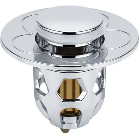 2 bouchons baignoire universels acier inox 96.5cm (1/5)