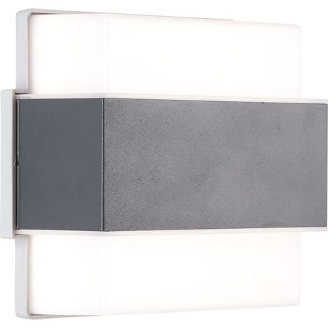 Aplique mural exterior - BRILLIANT - ARCHIE - Metal y plástico - Antracita - LED integrada - 7 W IP44 (1/5)