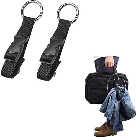 2 pièces Ceinture de Bagage de Sangle de Valise Portable bandoulière d'extension de Sac à Dos réglable Accessoire de Voyage