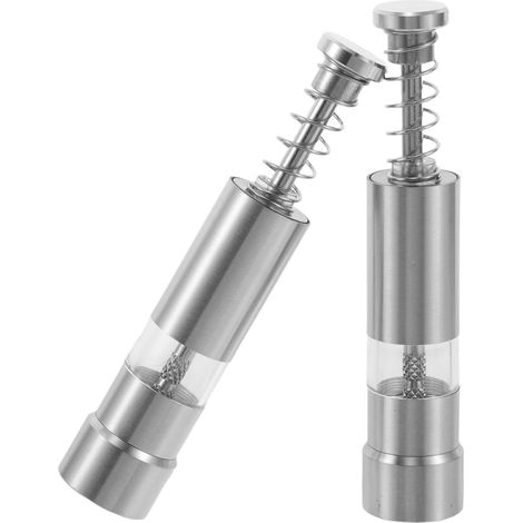 Ciieeo 2 Pièces Moulin à Poivre Manuel en Acier Inoxydable Fin et (1/5)
