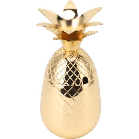 Ananasförmiger Cocktailshaker, polierter Edelstahl, glatte Oberfläche, 500 ml, für die Hausbar, Gold (1/5)