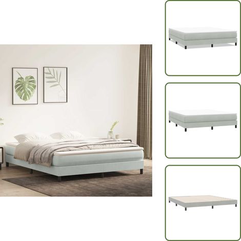 vidaXL Sommier Ă lattes de lit sans matelas gris clair 180x220 cm (1/5)