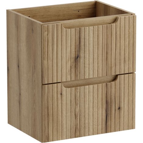 Furnidea - Meuble suspendu sous vasque 50 cm à tiroirs NOVA chêne Coast Evoke (1/5)