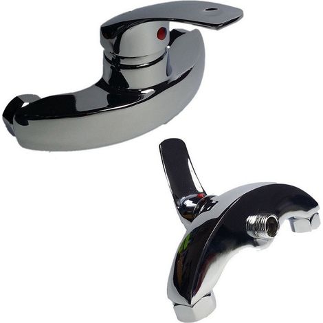 TRADE SHOP - Rubinetto Miscelatore Vasca Da Bagno Cromato Con Attacco Per Doccia 80018 -