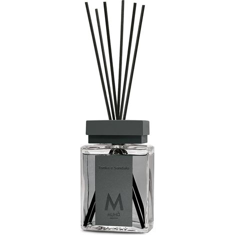Muhà Luxe Perfume Diffusore Ambiente con Bastoncini Tonka e Sandalo