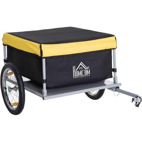 New Bicycle Bike Cargo Wagon Trailer Cart Carrier Shopping Yellow and Black (1/5)